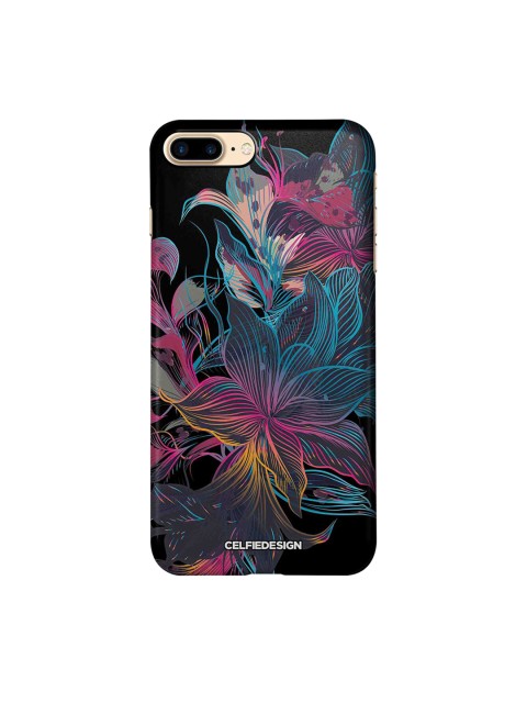 

CelfieDesign Unisex Black & Pink Floral Printed Sustainable iPhone 7 Plus Back Case