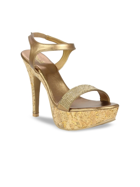

Inc 5 Women Gold-Toned Solid Sandals