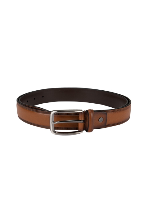 

ROSSO BRUNELLO Men Tan Brown Solid Leather Belt