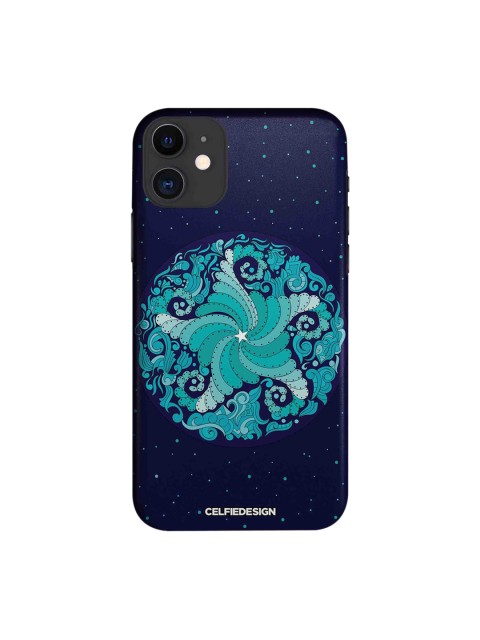 

CelfieDesign Navy Blue & Turquoise Blue Starfish Mandala Printed iPhone 11 Back Case