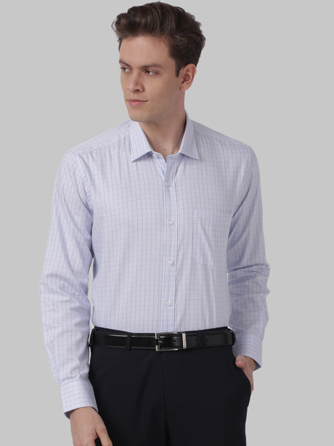 

Park Avenue Men Blue Regular Fit Checked Casual Shirt