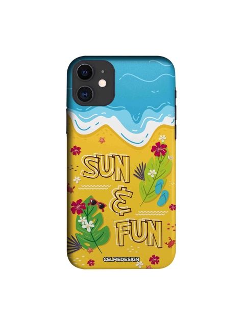 

CelfieDesign Yellow & Blue Printed Apple iPhone 11 Back Cover