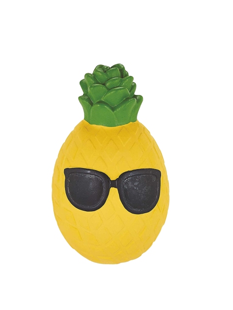 

PETS EMPIRE Dog Toy Latex Chew Toy Cute Fruit Shape Pineapple Sounding Pet Toy, Yellow