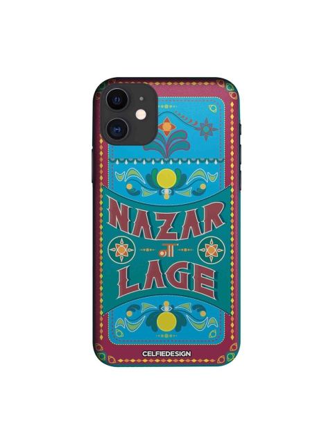 

CelfieDesign Unisex Blue Maroon Nazar Lage Printed iPhone 11 Sustainable Back Cover