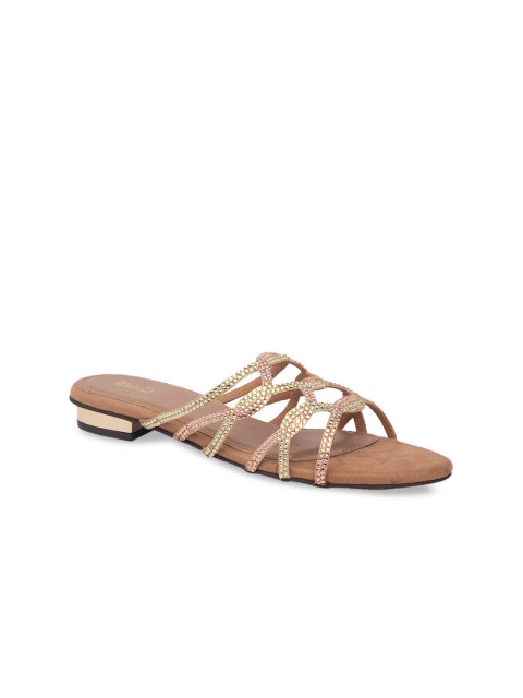 

Inc 5 Women Rose Gold Embellished Suede Heels