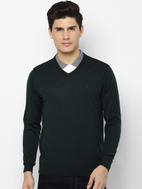 

Allen Solly Men Green Solid Pullover Sweater