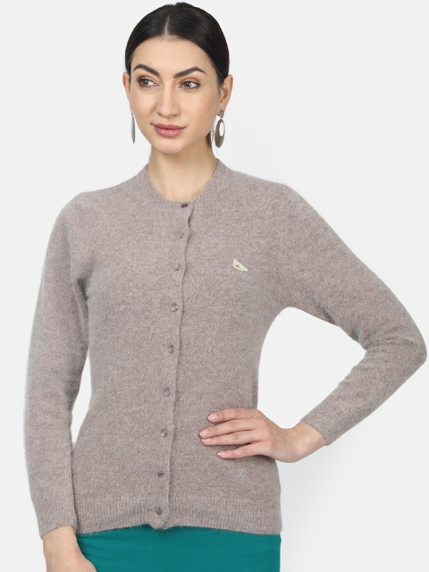 

Monte Carlo Women Brown Solid Cardigan Sweater