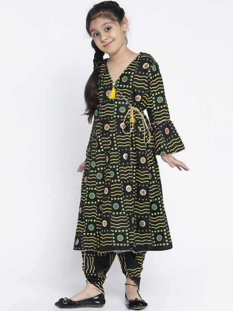 

Baani Creations Girls Multicoloured Printed Kurta with Dhoti Pants, Multi