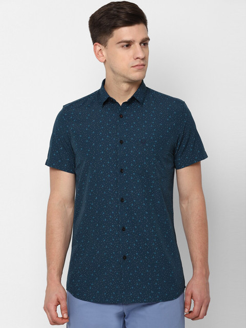 

Allen Solly Men Blue Slim Fit Printed Casual Shirt
