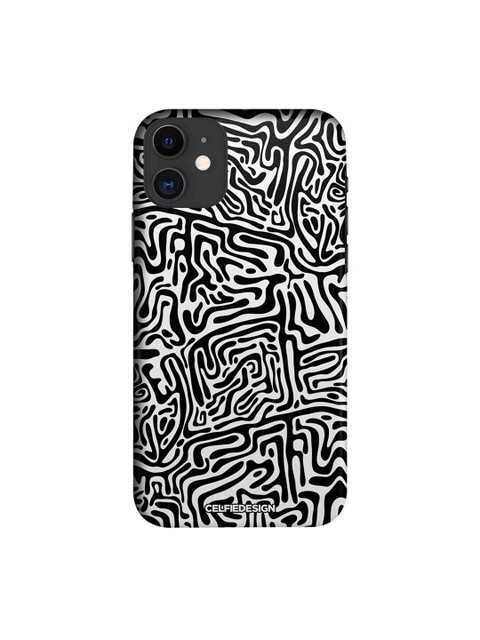 

Celfie Design Unisex Maze Abstract Printed iPhone 11 Sustainable Back Cover, Black
