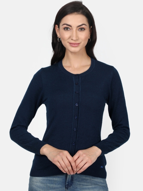 

Monte Carlo Women Navy Blue Solid Cardigan