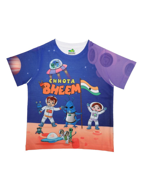 

Chhota Bheem Boys Multicoloured Printed Round Neck T-shirt, Multi
