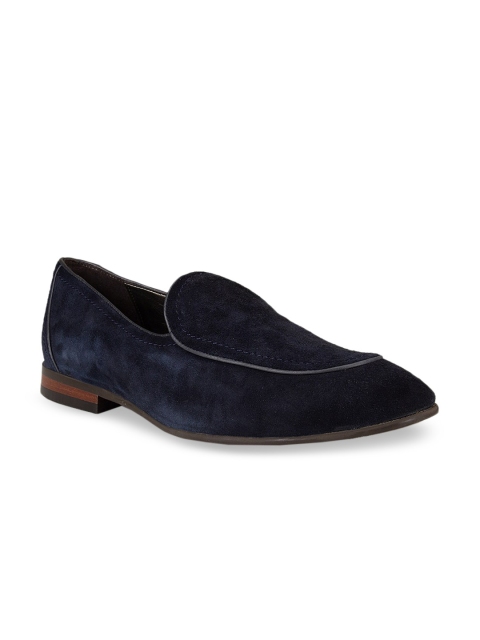 

ROSSO BRUNELLO Men Blue Solid Formal Loafers