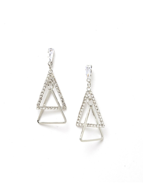

AVANT-GARDE PARIS Silver-Toned Geometric Drop Earrings