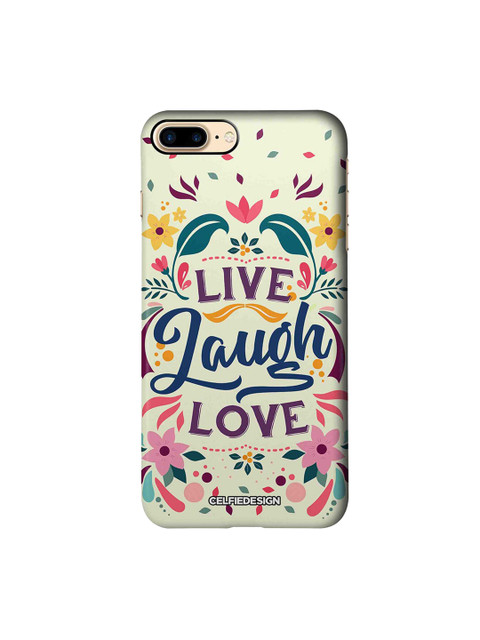 

CelfieDesign Unisex Cream & Pink Floral Printed Sustainable iPhone 7 Plus Back Case