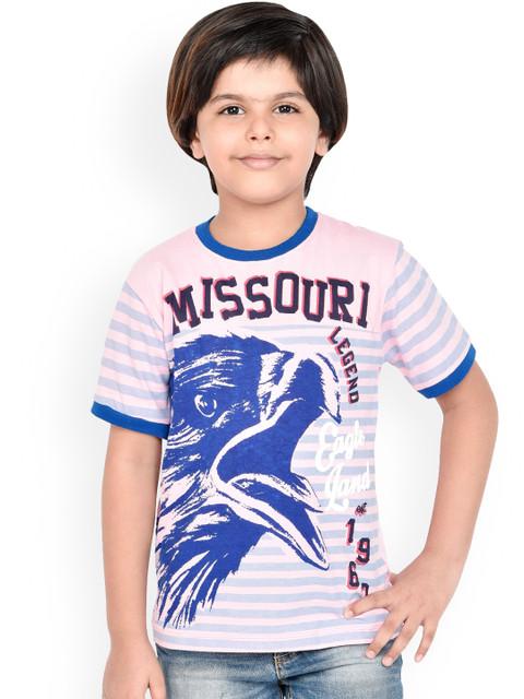 

ORANGE PUMPKKIN Boys Multicoloured Printed Round Neck T-shirt, Multi