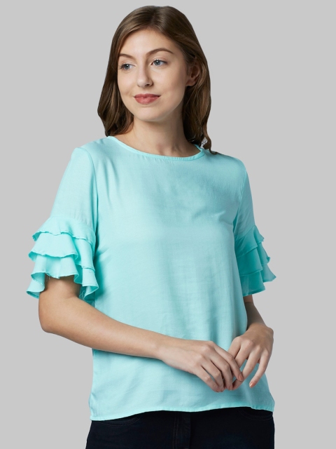 

Park Avenue Woman Women Blue Solid Top