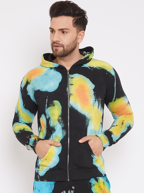 

FUGAZEE Men Multicoloured Printed Hooded Sweatshirt, Multi