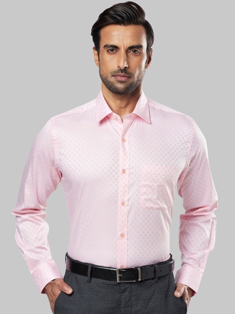 

Raymond Men Pink Regular Fit Self Design Casual Shirt