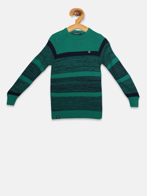 

Monte Carlo Boys Sea Green & Black Striped Pullover Sweater