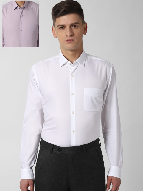 

Peter England Elite Men Pack Of 2 Regular Fit Solid Formal Shirts, White