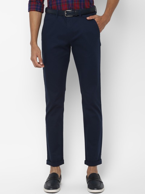

Allen Solly Men Navy Blue Slim Fit Solid Regular Trousers