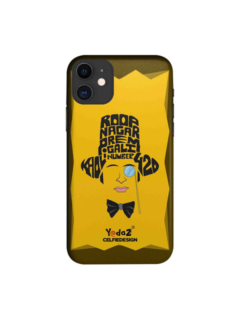

CelfieDesign Mustard Yellow & Black Printed iPhone 11 Back Cover