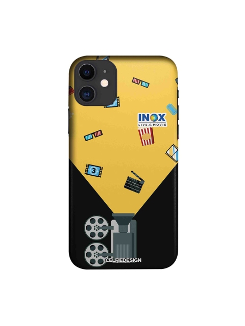 

CelfieDesign Yellow & Black Inox Printed iPhone 11 Back Cover