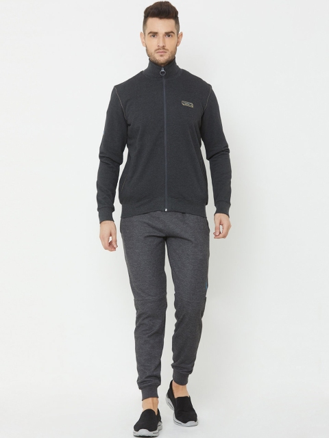 

Sweet Dreams Men Charcoal Grey Solid Tracksuit