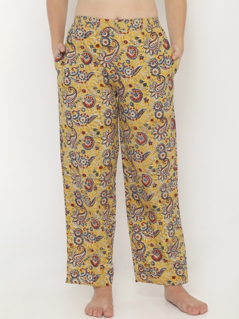 

Heart 2 Heart Women Yellow, Blue & Red Printed Lounge Pants