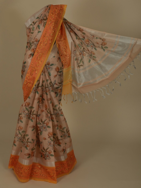 

Pothys Pink Printed Tissue Saree