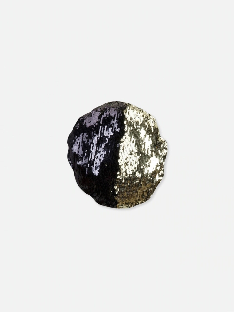 

Cherry Crumble Girls Black Sequin Embellished Beret Cap