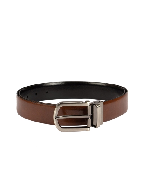 

ROSSO BRUNELLO Men Brown & Black Solid Reversible Leather Belt