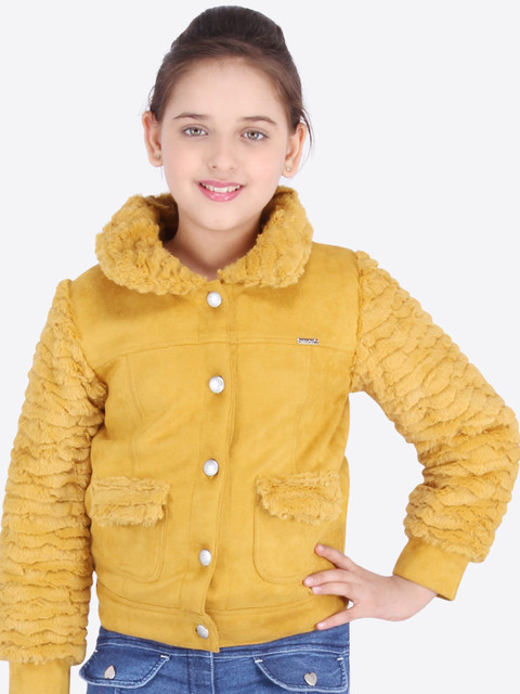 

CUTECUMBER Girls Mustard Yellow Solid Bomber