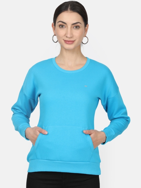 

Monte Carlo Women Blue Solid Sweatshirt