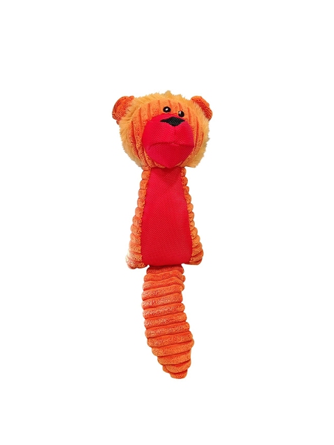 

PETS EMPIRE Orange Squeaky Soft Plush Teeth Toy
