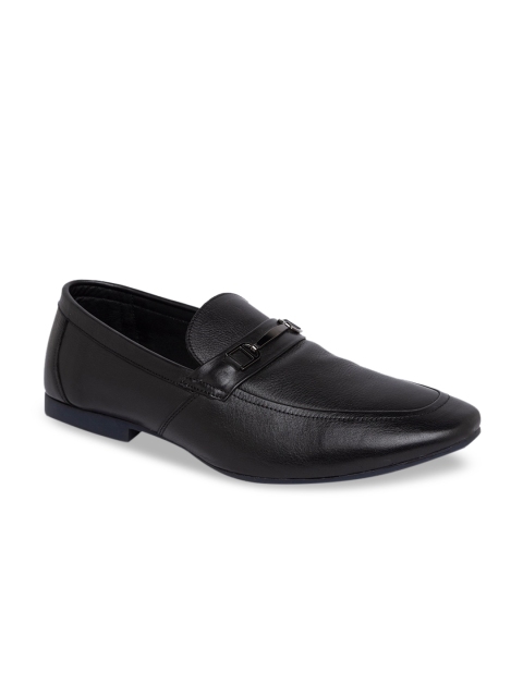 

Regal Men Black Textured Leather Formal Loafers