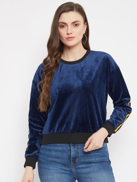 

Nun Women Blue Solid Sweatshirt