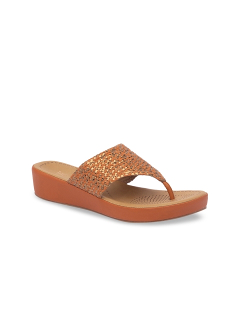 

Inc 5 Women Tan Brown Textured Wedges