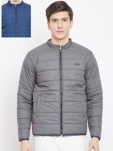 

Adobe Men Navy Blue Solid Reversible Padded Jacket