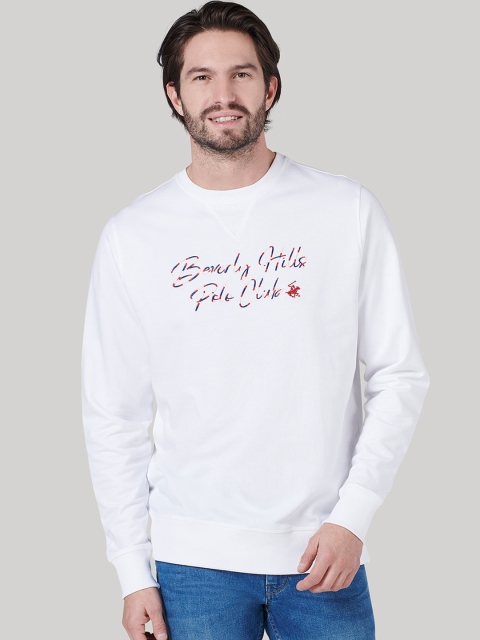 

Beverly Hills Polo Club Men White Printed Sweatshirt