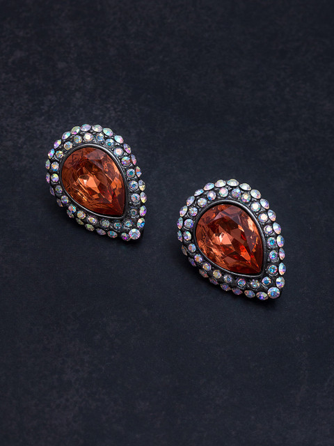 

Golden Peacock Brown Oval Studs