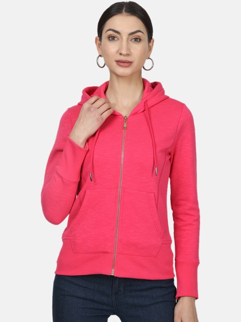 

Monte Carlo Women Pink Solid Hooded Sweatshirt