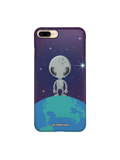 CelfieDesign Navy Blue & Grey Alien Signature iPhone 8 Plus Sustainable Back Cover