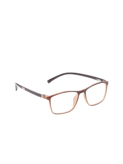 

VAST Unisex Brown & Beige Solid Antiglare Zero Power Full Rim Rectangle Frame 7717