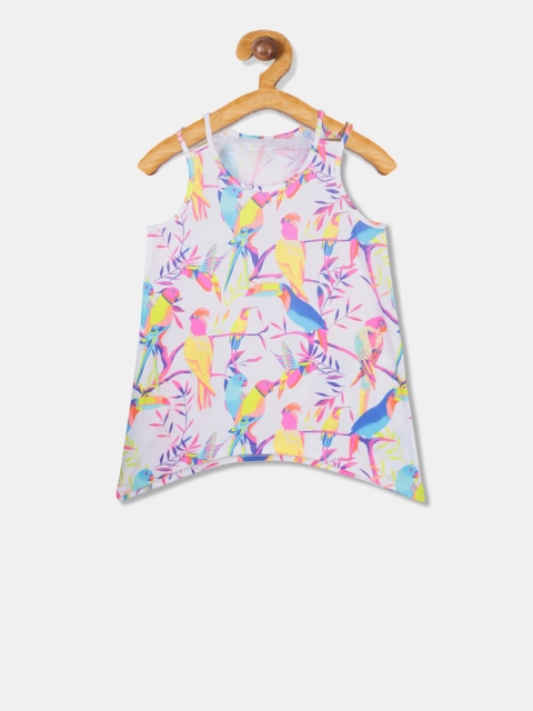 

The Childrens Place Girls White Printed Tank Top