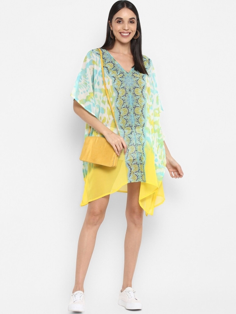 

Aditi Wasan Women White Printed Kaftan Dress