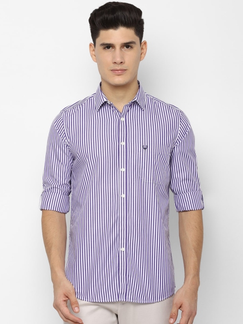 

Allen Solly Men Blue & White Slim Fit Striped Casual Shirt