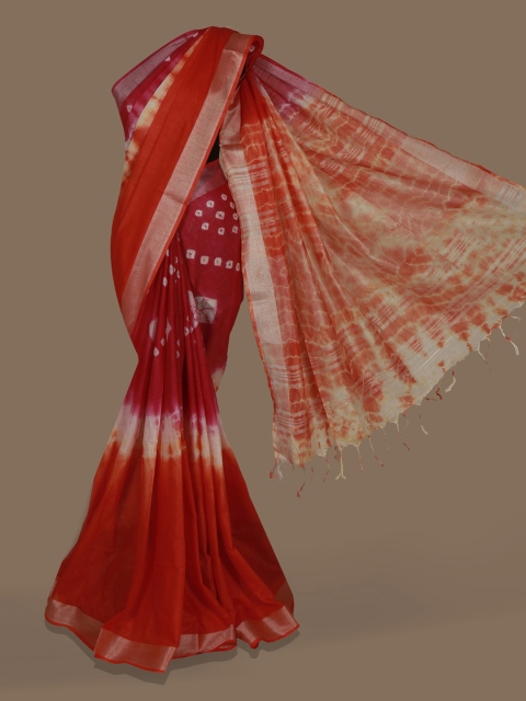 

Pothys Magenta Woven Design Linen Blend Saree