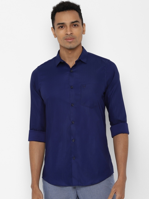 

Allen Solly Men Navy Blue Slim Fit Solid Casual Shirt